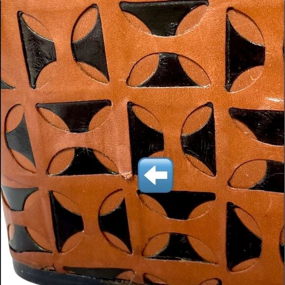 ALAIA Paris Leather Wedge Sandals - Picture 8 of 16